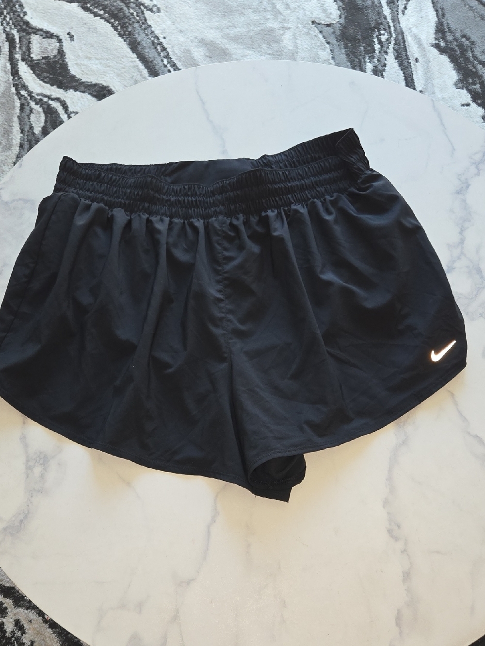 Nike Dri-FIT Womens Black High-Waist 3 Brief-Lined Shorts Workout Sport 2X NWOT - Picture 4 of 10